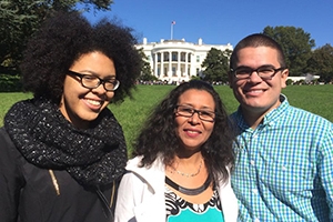 Carlos Vera with friends at the White House.